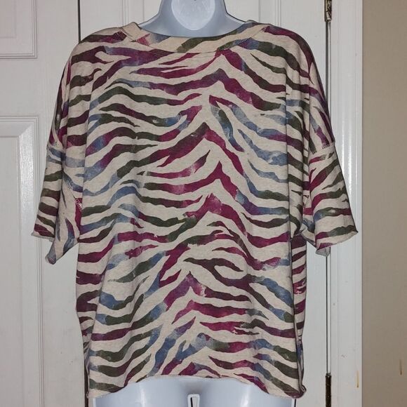 Secret Treasures zebra multicolor sleep top shirt Sz XL NWT - Picture 3 of 5